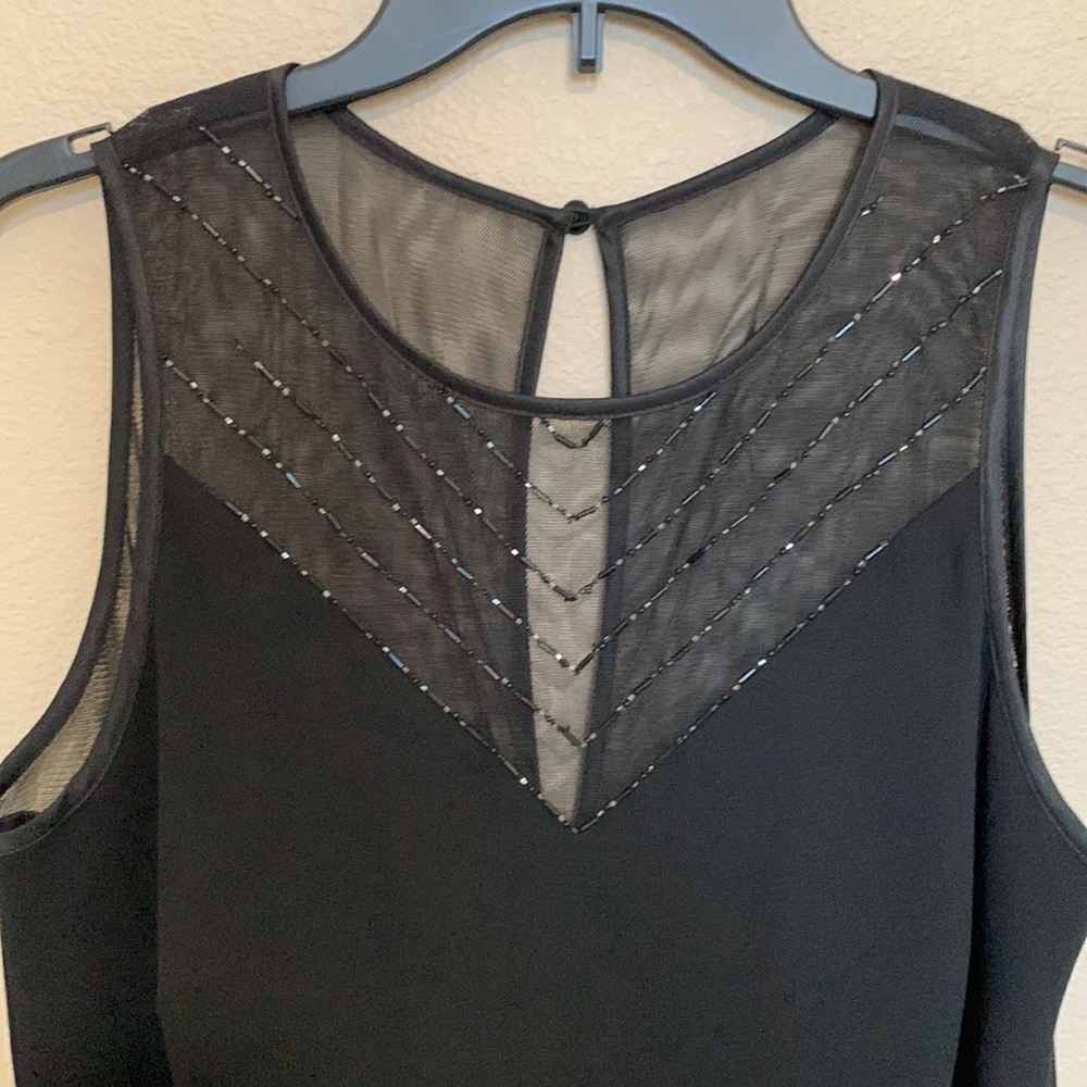 Evan Picone Classic Black dress with beads - Picture 2 of 14